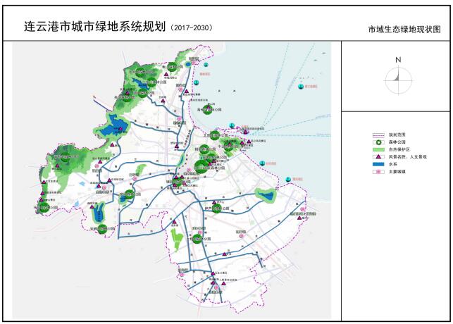 市域生態(tài)綠地現狀圖